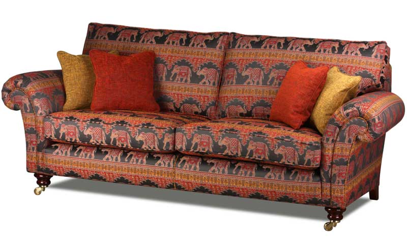 Baxter Grand Couch in Stoffbezug Ceylon Flame