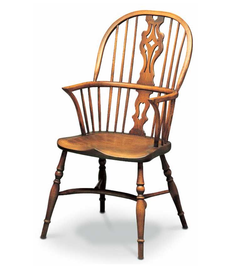 Bild von einem Windsor Stuhl mit Armlehnen